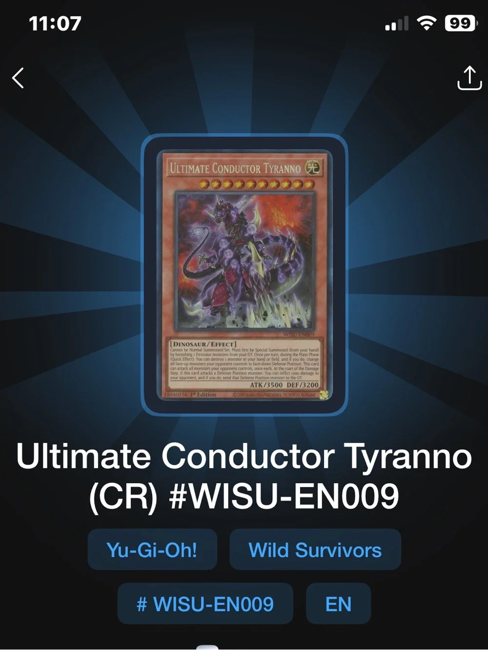 Yu-Gi-Oh! Ultimate Conductor Tyranno Trading Card - Orange